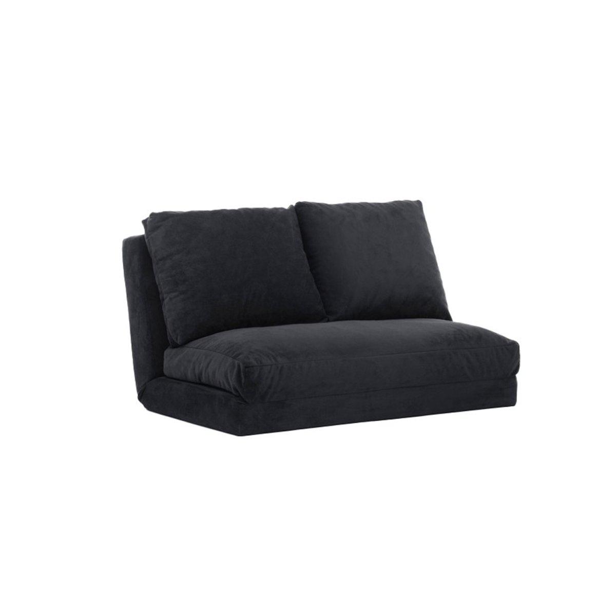 NORDVÄRK Taida sort 2-manns sovesofa i polyester med metallramme