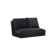 NORDVÄRK Taida sort 2-manns sovesofa i polyester med metallramme