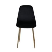 VENTURE DESIGN Polar spisebordstol i svart velour med messingfargede ben