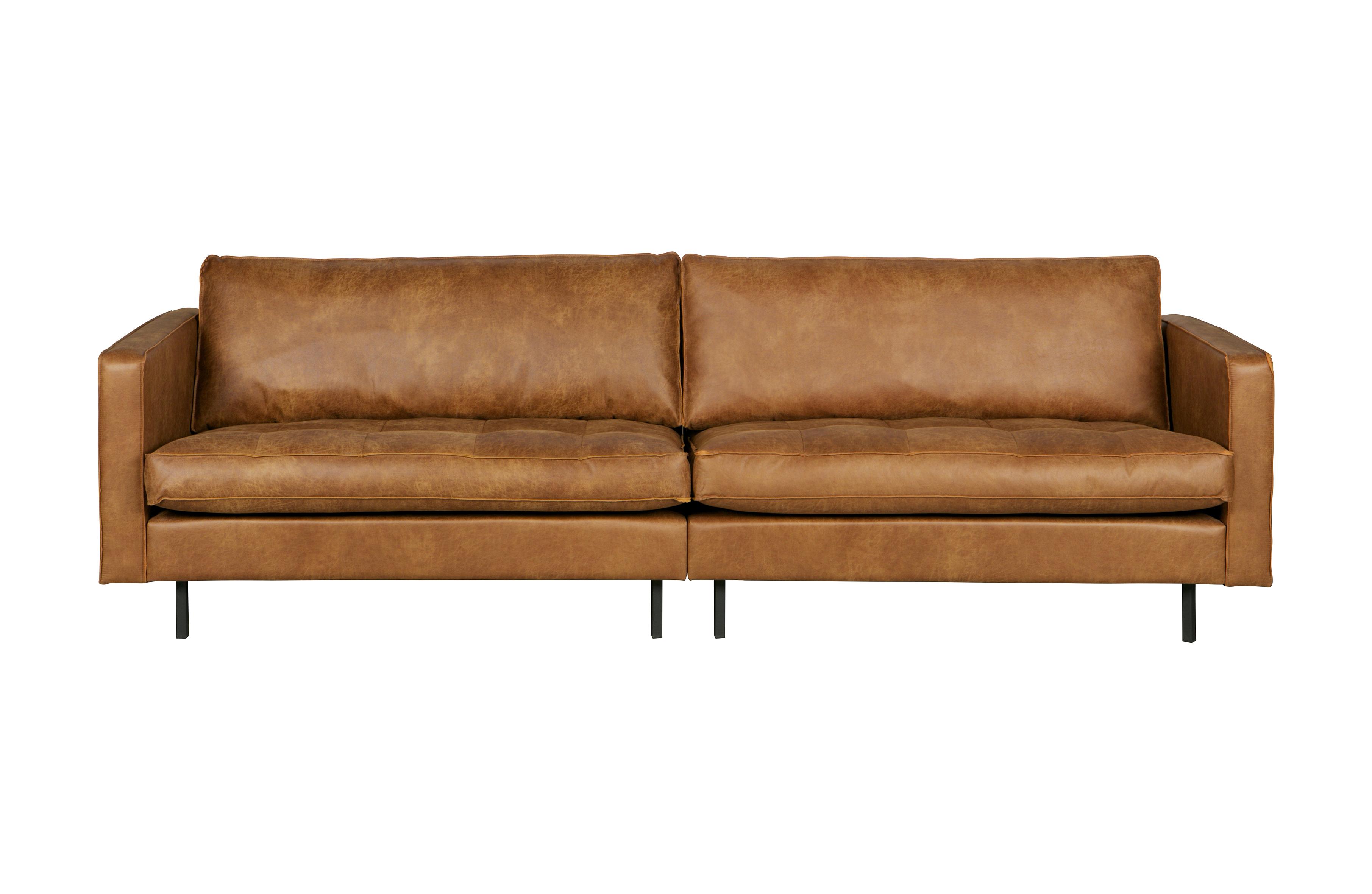 WOOOD Rodeo 3-seters sofa i konjakkfarget skinn